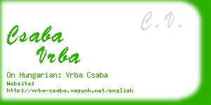 csaba vrba business card